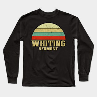 WHITING VERMONT Vintage Retro Sunset Long Sleeve T-Shirt
